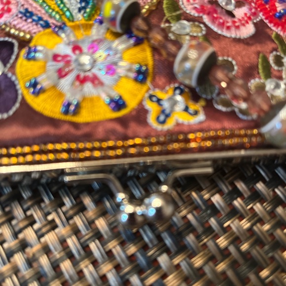 Vintage Inspired Embroidered and Beaded Evening Clutch Bag - Picture 12 of 14